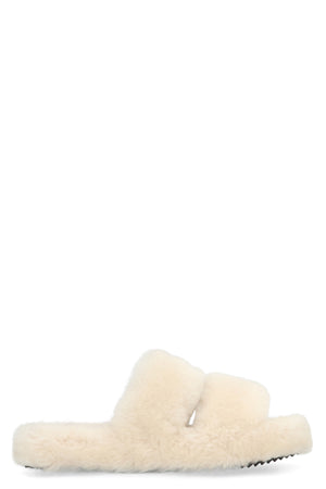 CELINE Luxurious Shearling Slide Sandals for Women