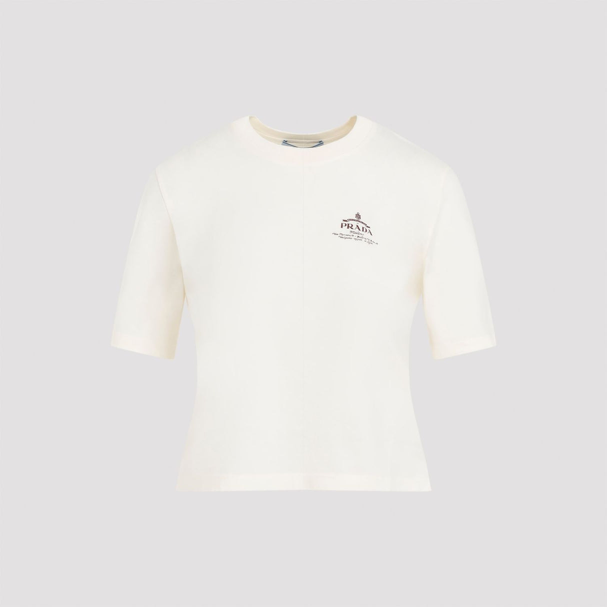 PRADA Distressed Logo Cotton T-Shirt for Women