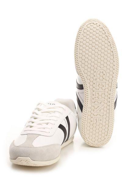 CELINE White Calfskin Sneakers with Suede inserts for Men