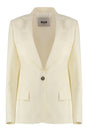 MSGM Elegant Ivory Wool Blazer for Women