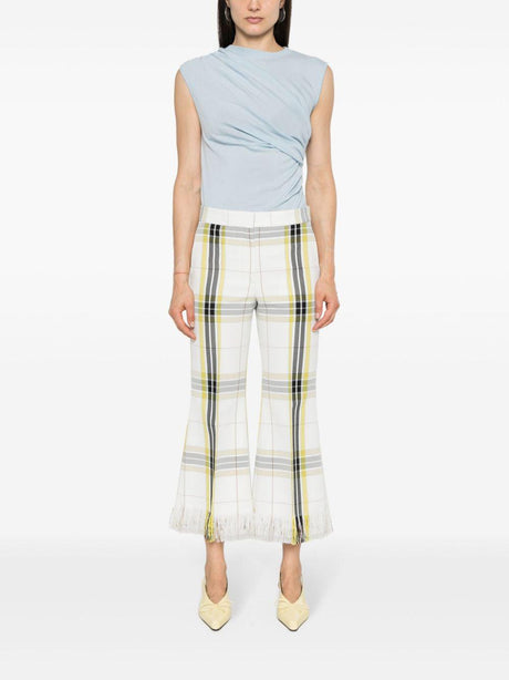 MSGM Check Print Pants for Women - SS24 Collection