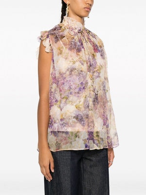 ZIMMERMANN Stunning Floral Print Silk Blouse - Perfect for FW23