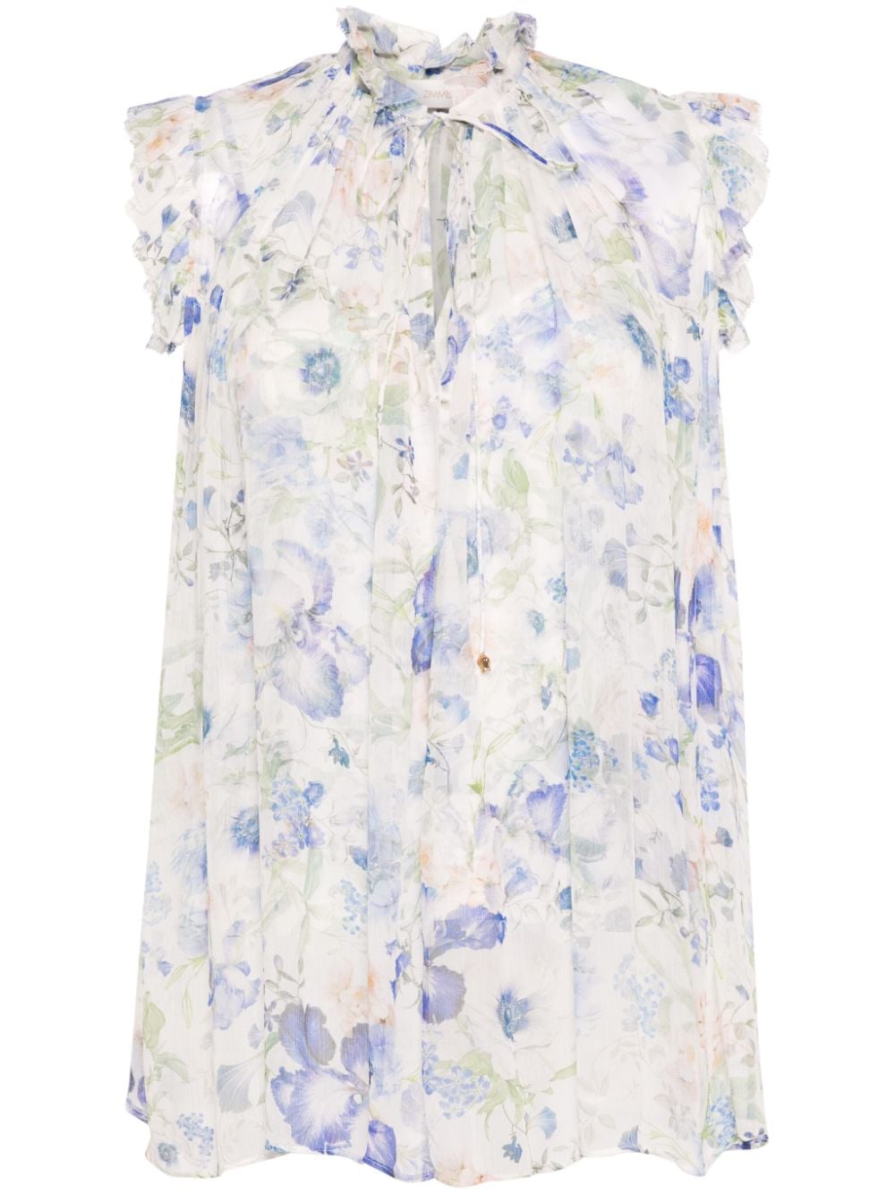 ZIMMERMANN Trendy Blue Tunic Top for Women - 24SS Season