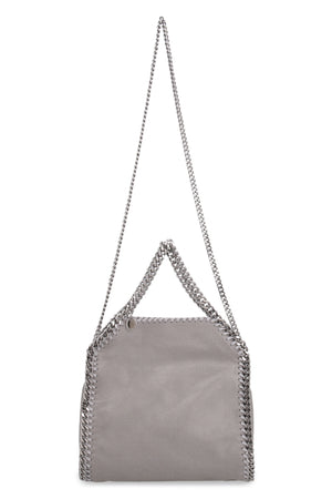 STELLA MCCARTNEY Mini Light Grey Eco-Leather Tote with Chunky Chain