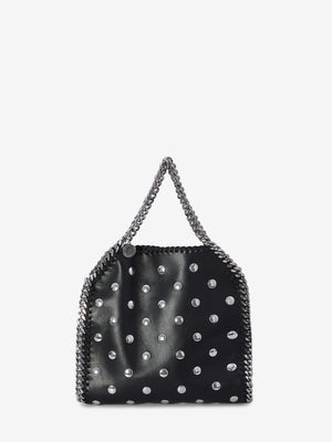 STELLA MCCARTNEY Chic Mini Studded Tote with Chain Detail, 10x9x4 Inches