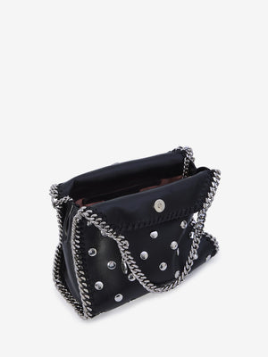 STELLA MCCARTNEY Chic Mini Studded Tote with Chain Detail, 10x9x4 Inches