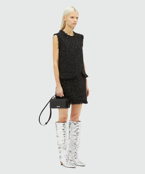 MSGM Chic Black Mini Suit Dress