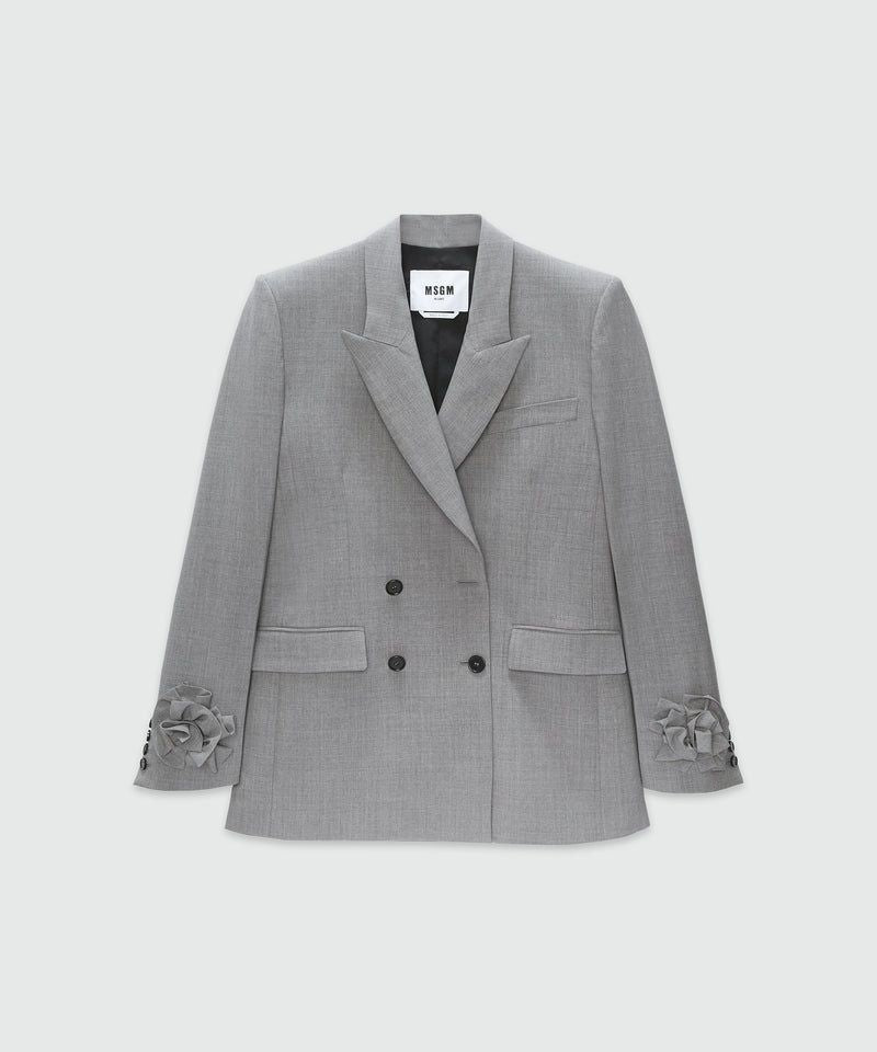 MSGM Chic Charcoal Grey Tailored Jacket