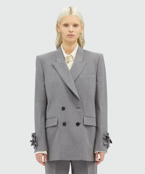 MSGM Chic Charcoal Grey Tailored Jacket