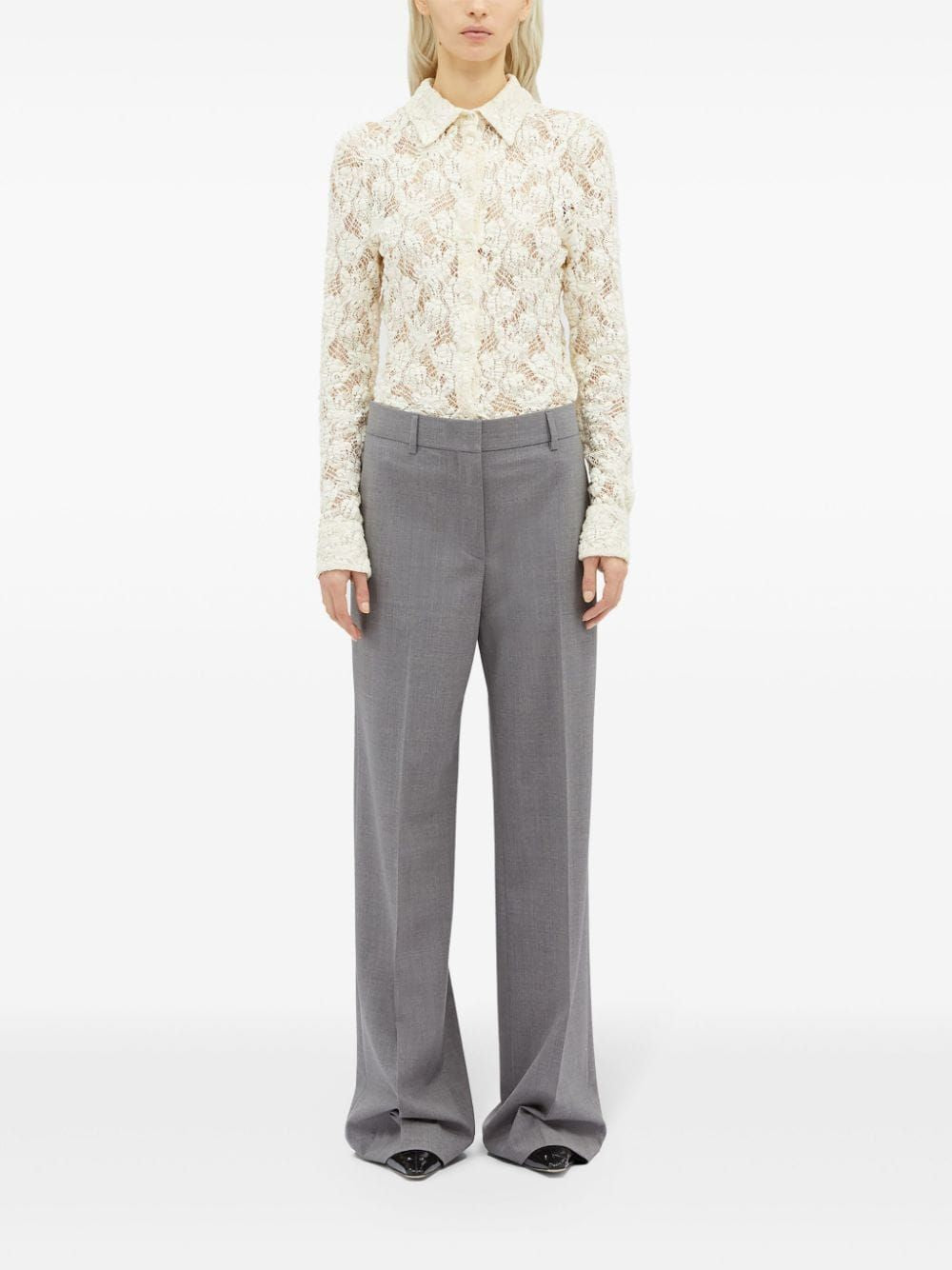 MSGM Chic Grey Trousers for Women - FW24 Collection