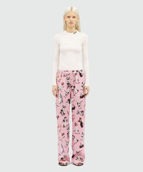 MSGM Chic Pink Tailored Trousers