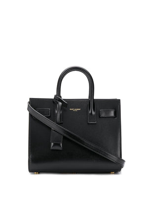 SAINT LAURENT Stylish Black Leather Top Handle Bag for Women - SS23 Collection