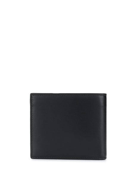 SAINT LAURENT FW23 Black Calf Leather Bi-Fold Wallet for Men