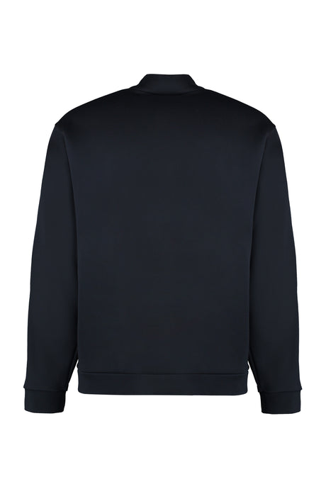 GIORGIO ARMANI Men's Blue Techno Fabric Sweatshirt for SS24