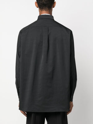 VALENTINO Men's Black Technical Fabric Overshirt for FW23