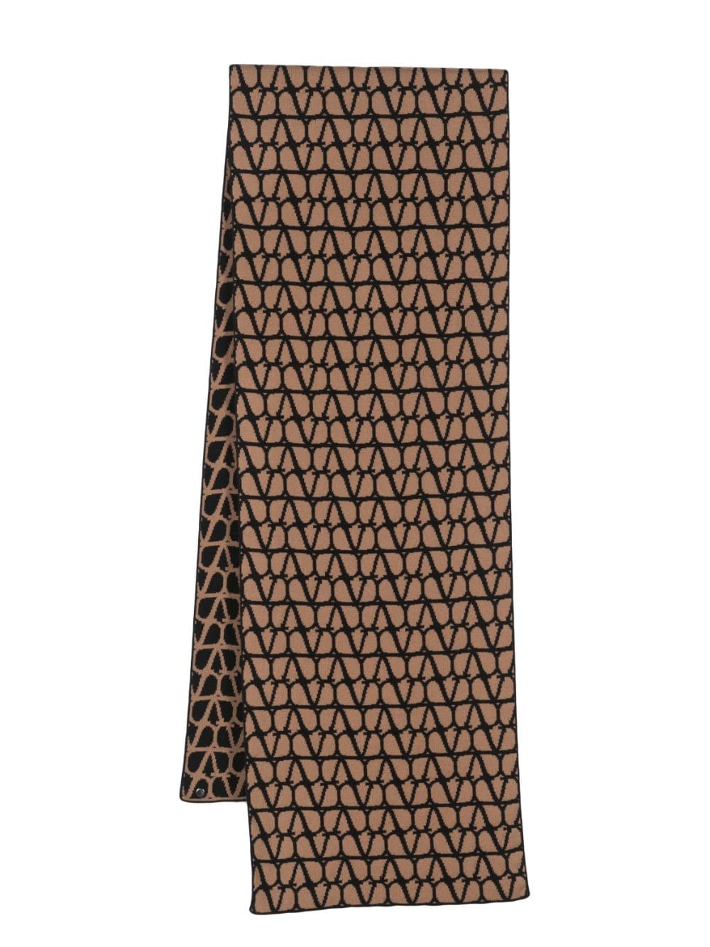 VALENTINO GARAVANI Elegant Tan Wool and Cashmere Scarf for Women