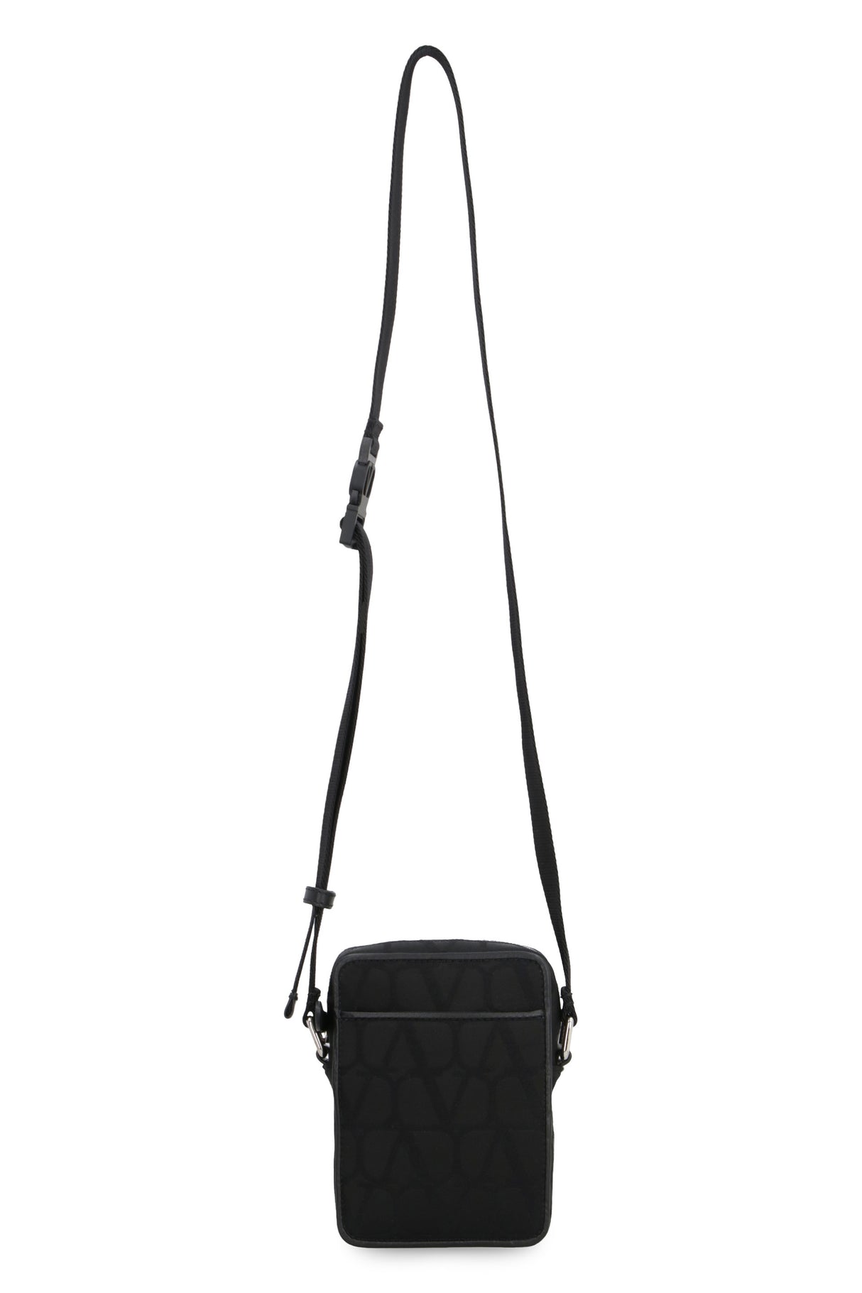 VALENTINO Black Nylon Messenger Handbag for 2024 FW Season