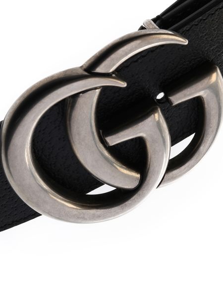 GUCCI Classic Leather Belt with Double G Buckle for Men