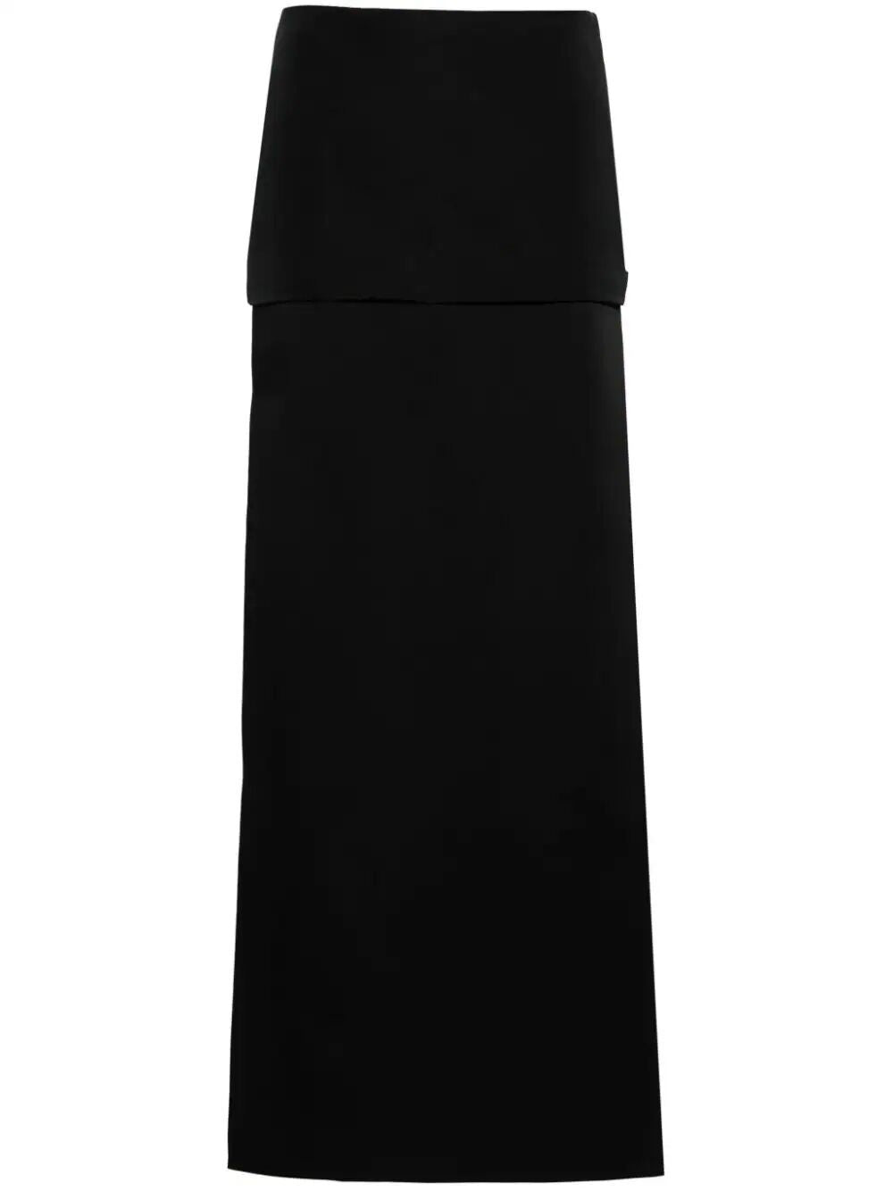 KHAITE Elegant Black Mini Skirt for Women | Long Skirt Fashion 2024