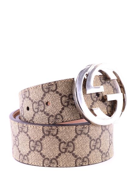 GUCCI Supreme Fabric Belt with GG Buckle - 6.5x6.5cm