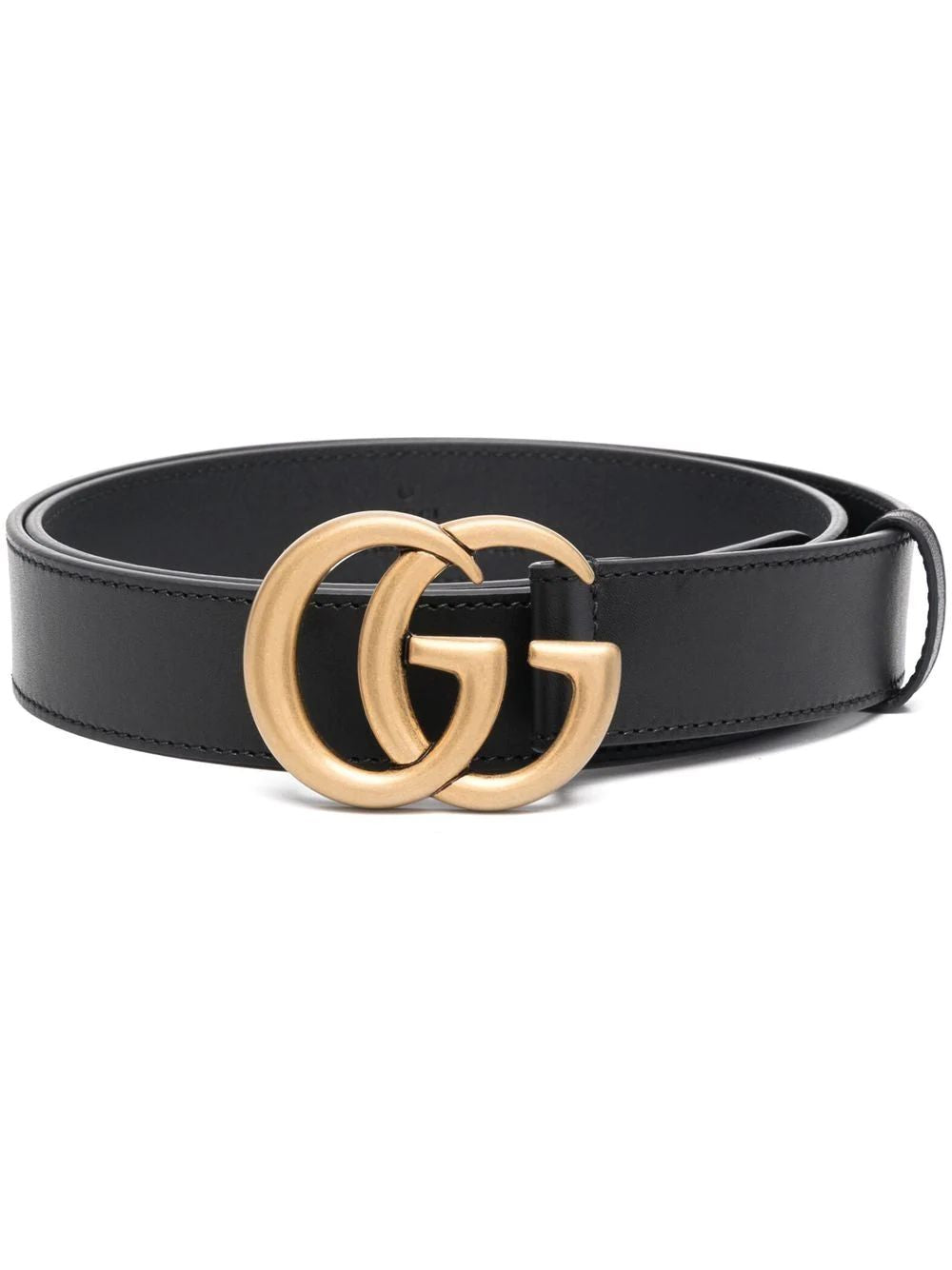 GUCCI Classic Leather Belt with Double G Buckle - 3cm Width