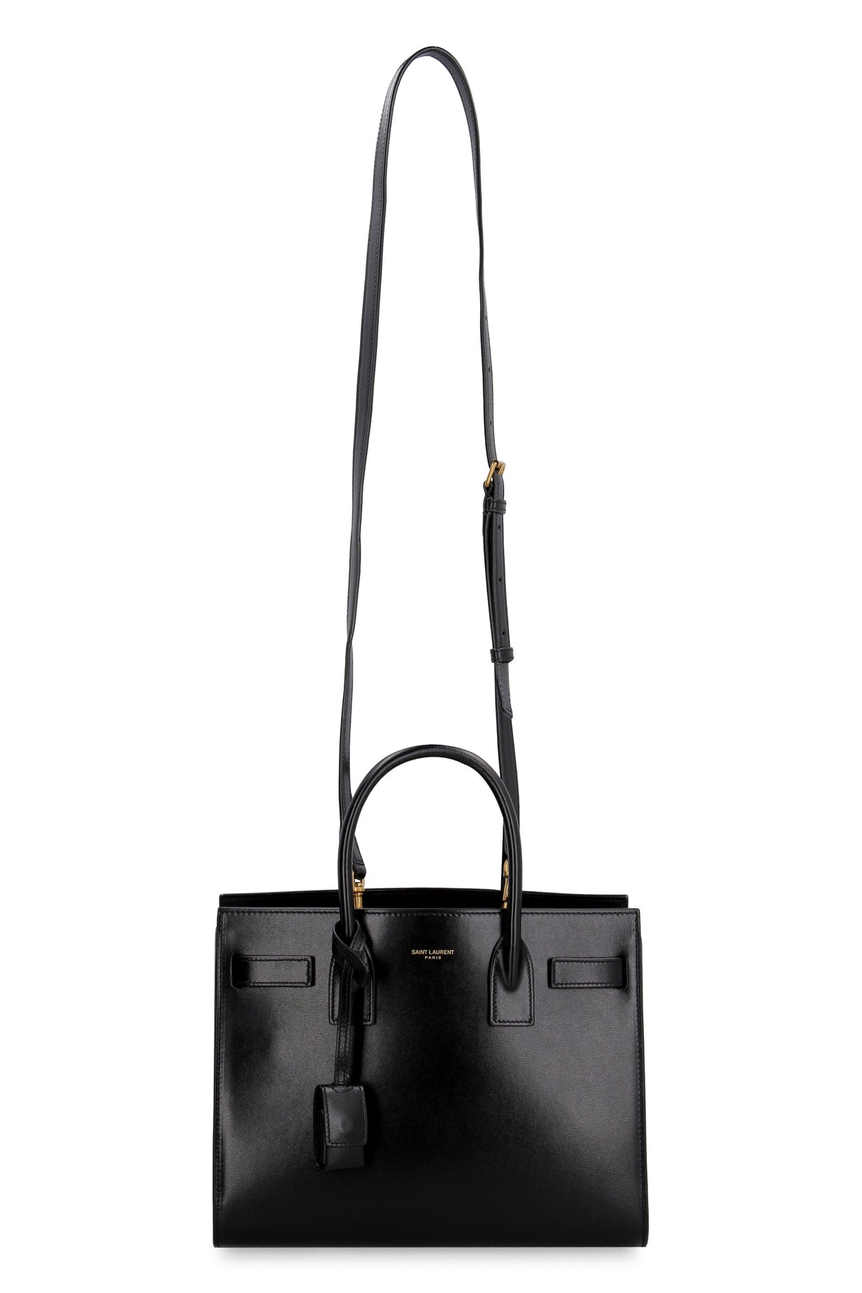 SAINT LAURENT Classic Black Leather Tote Bag for Women - SS23 Collection