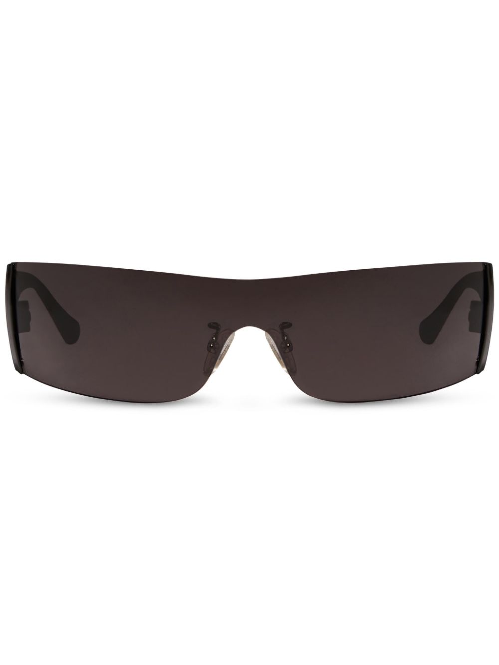 COURREGÈS Vision 02 Women’s Sunglasses - Black Acetate Shield Frame