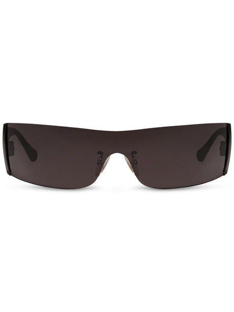 COURREGÈS Vision 02 Women’s Sunglasses - Black Acetate Shield Frame