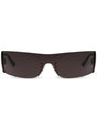 COURREGÈS Vision 02 Women’s Sunglasses - Black Acetate Shield Frame