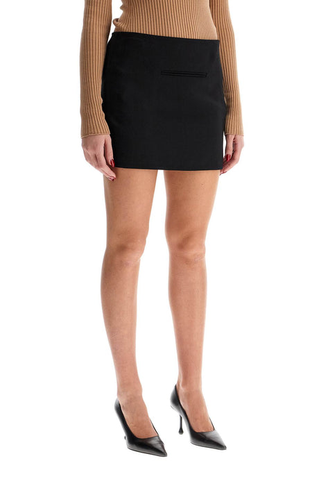 COURREGÈS Chic Wool Blend Mini Skirt with Side Slit