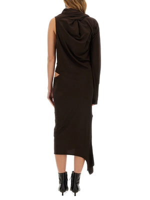 COURREGÈS Slim Fit Off Shoulder Dress - Perfect for Fall 2024