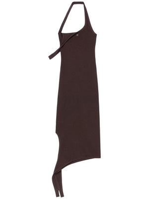 COURREGÈS Asymmetrical Sleeveless Midi Dress