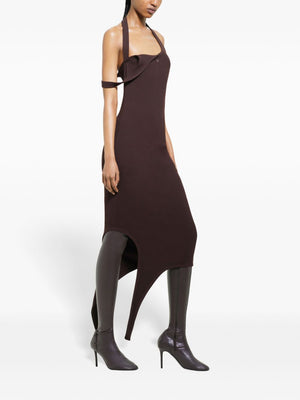 COURREGÈS Asymmetrical Sleeveless Midi Dress