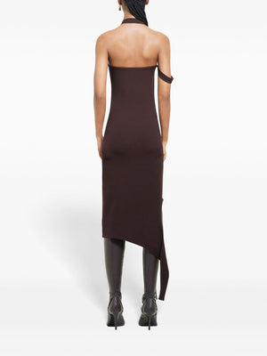 COURREGÈS Asymmetrical Sleeveless Midi Dress