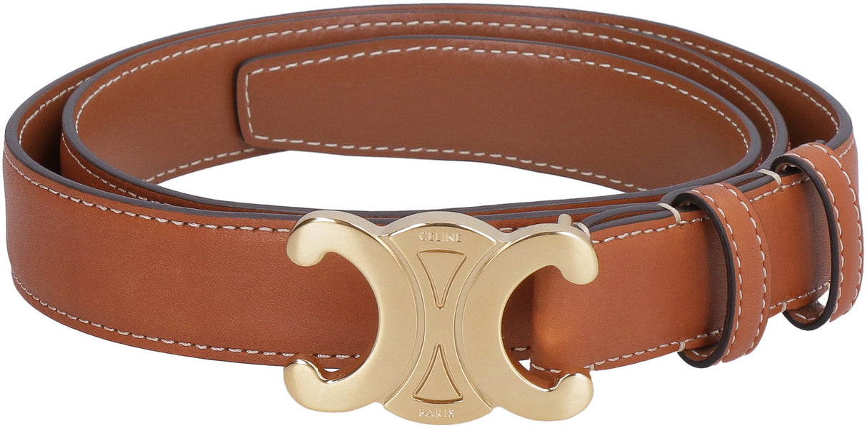 CELINE Classic Calfskin Triomphe Belt for Women