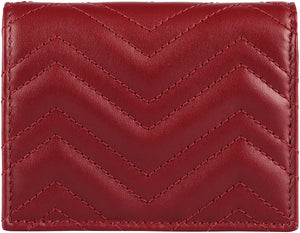 GUCCI Mini Matelassé Leather Credit Card Holder (W: 4.3", H: 3.3", D: 1.2")