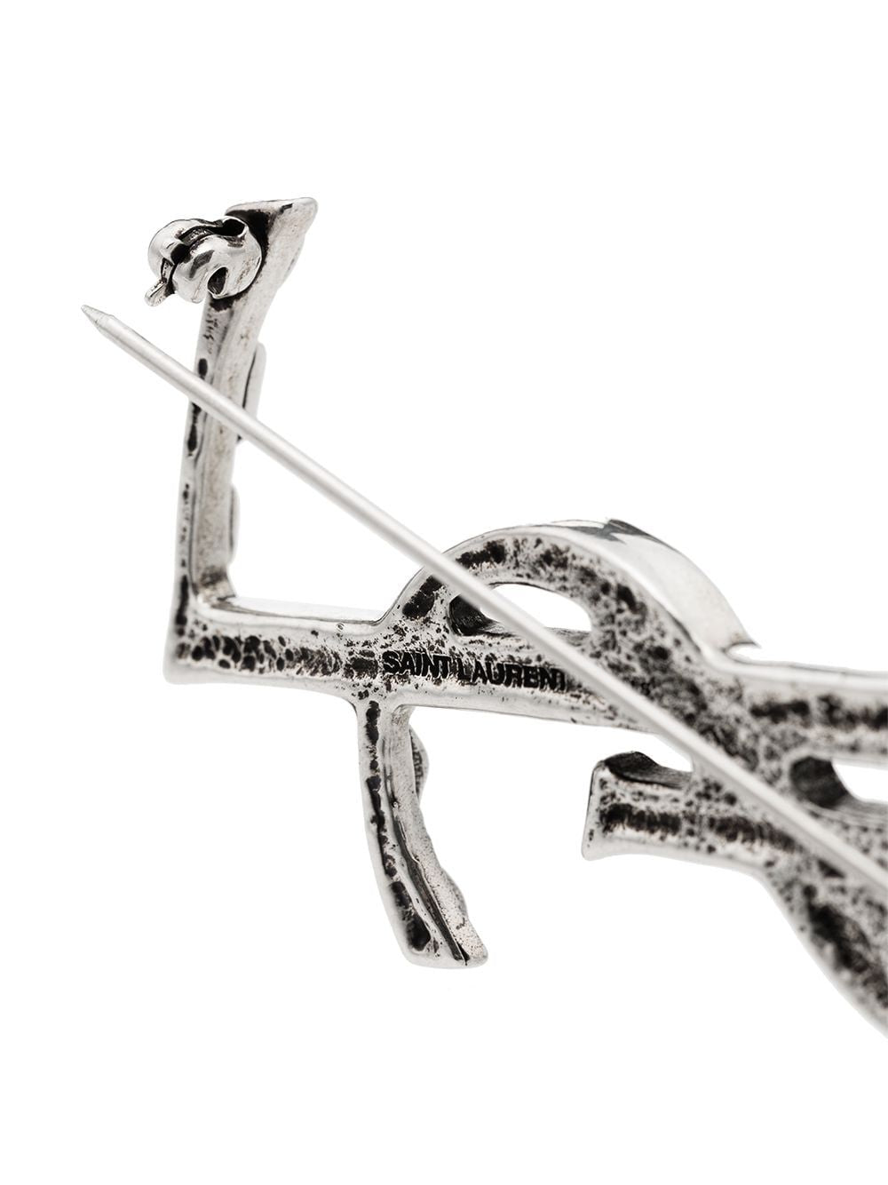 SAINT LAURENT Luxurious Crocodile Brooch in Dore for Women - SS24