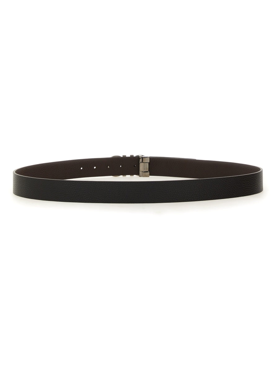 FERRAGAMO Elegant Hooks Belt for Men - Classic 100% Leather