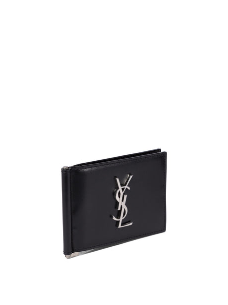 SAINT LAURENT Mini Bifold Wallet in Premium Leather