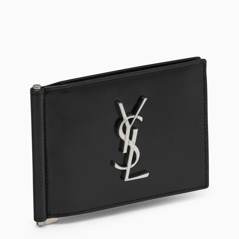 SAINT LAURENT Men's Black Leather Wallet - SS24 Collection