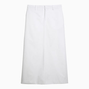 VALENTINO Elegant White Cotton Maxi Skirt