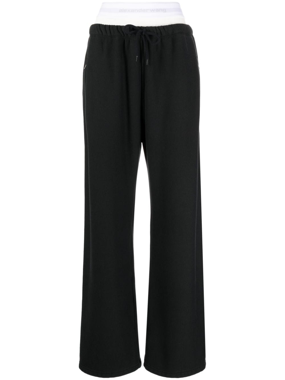 ALEXANDER WANG Layered Track Pants with Logo Waistband for Women