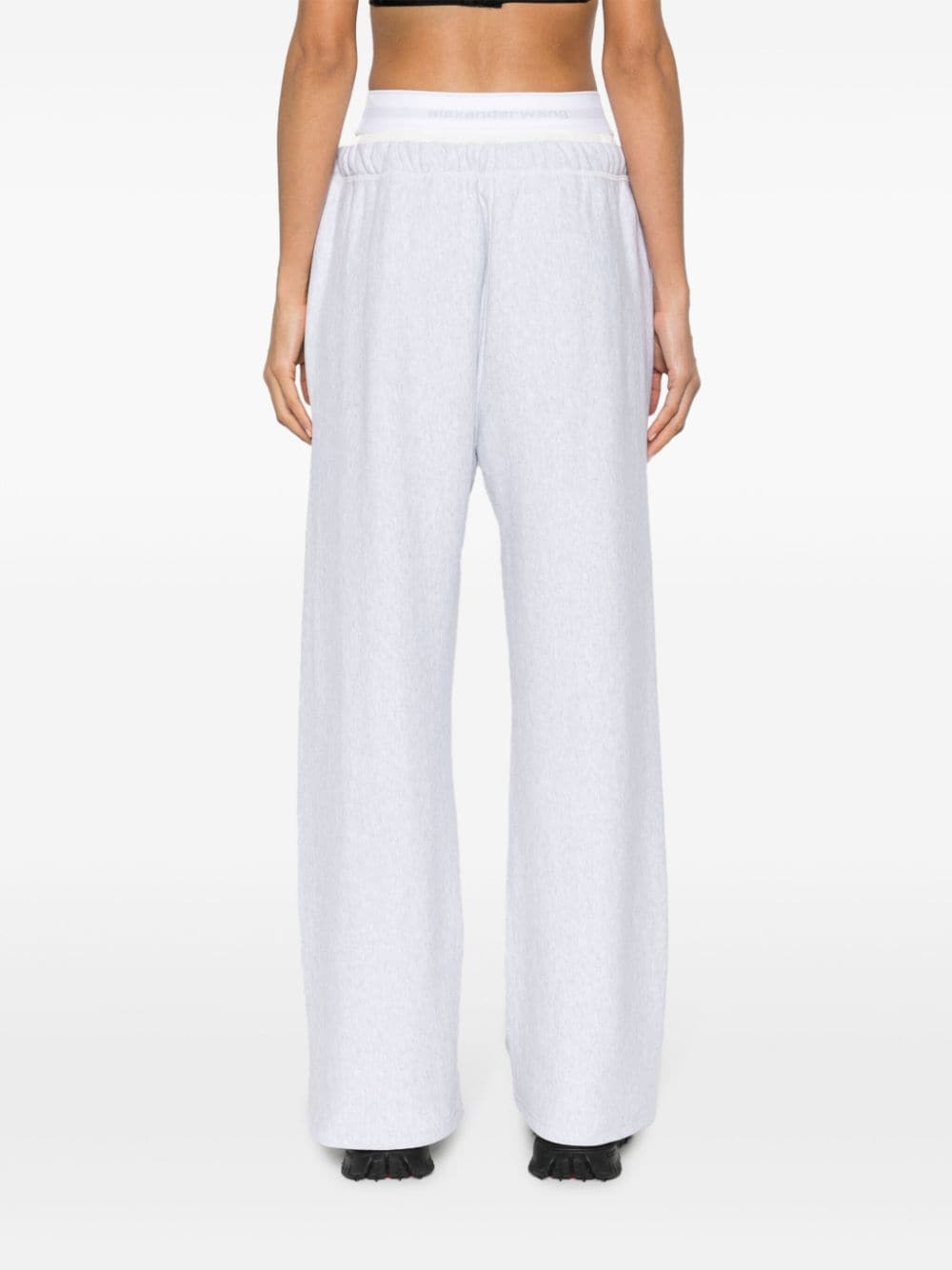 ALEXANDER WANG Layered Track Pants with Logo Waistband for Women