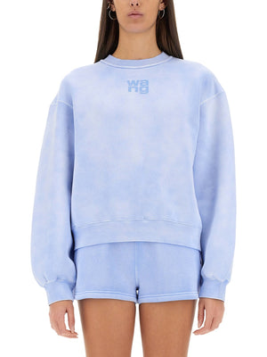 ALEXANDER WANG Embroidered Logo Crewneck Sweatshirt - Women’s Size