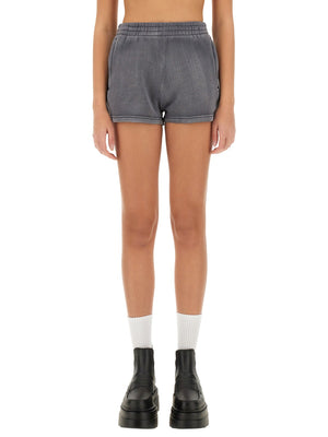 T BY ALEXANDER WANG Essential Charcoal Shorts - Regular Fit