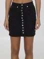 ALEXANDER WANG Classic Black Denim Mini Skirt