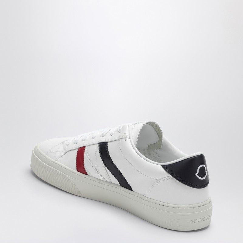 MONCLER Elegant Monaco M White Leather Sneakers