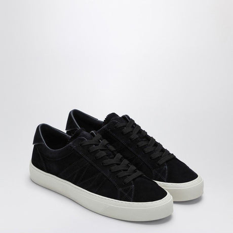 MONCLER Navy Suede Athletic Sneakers