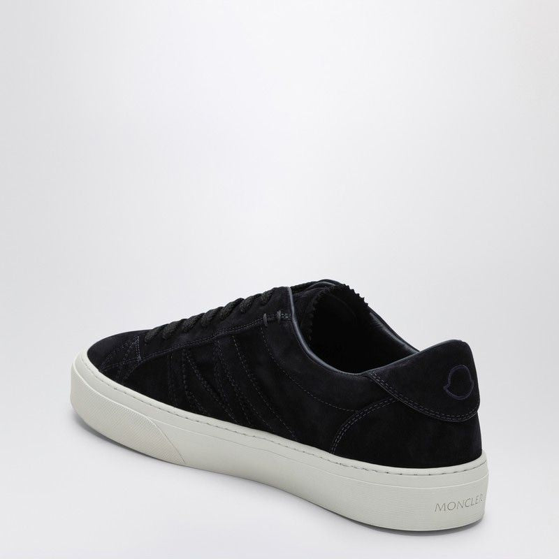 MONCLER Navy Suede Athletic Sneakers