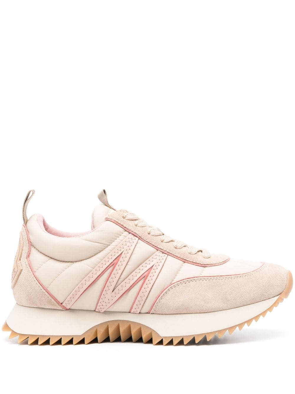 MONCLER Pacey Chic Sneakers in Beige and Rose Pink